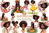 Spring Black Girl Clipart Bundle