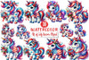 4th of July Unicorn Clipart Bundle