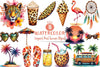 Leopard Print Summer Clipart Bundle