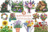 Floral Garden Spring Clipart Bundle