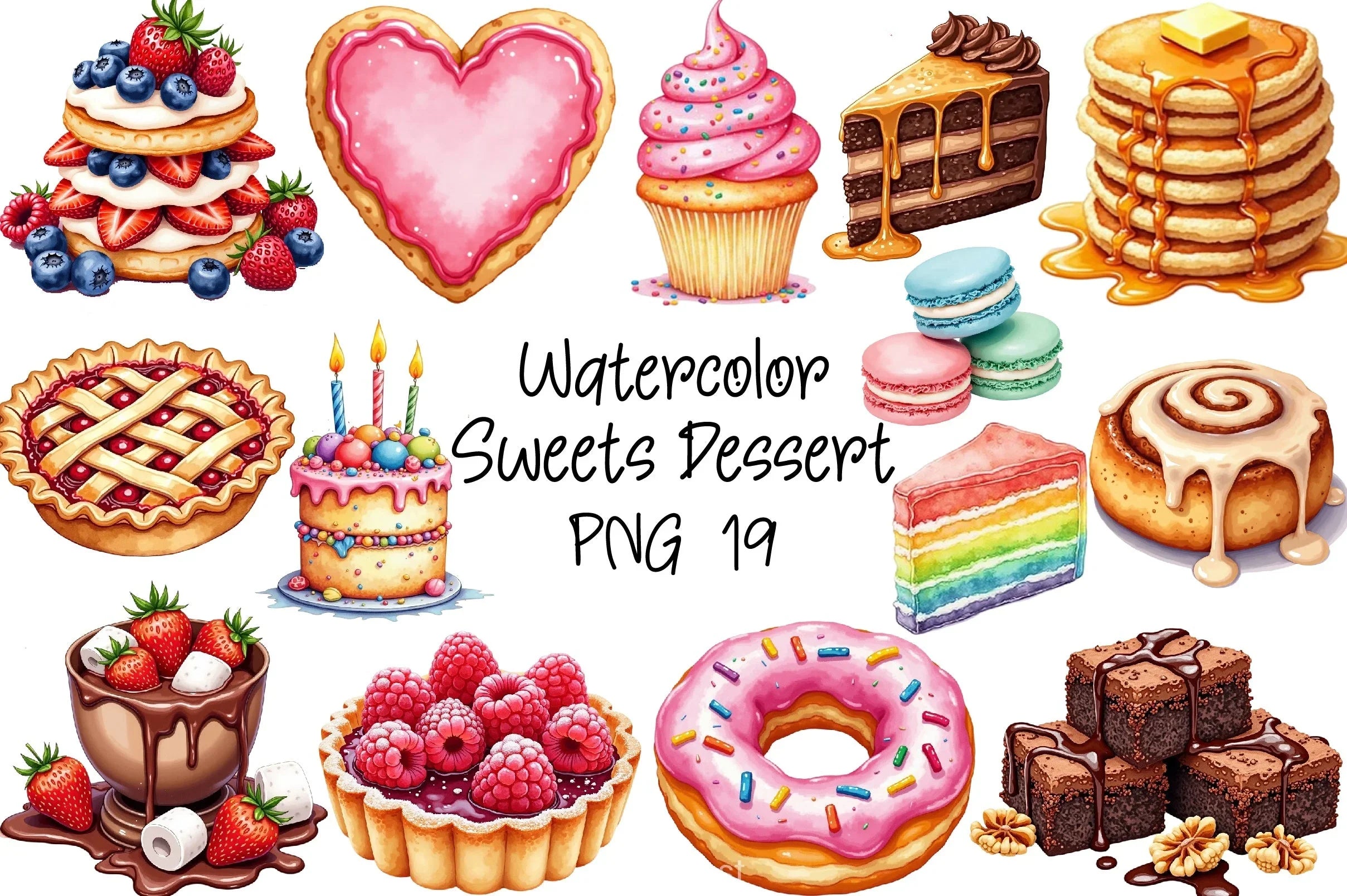 Sweets Dessert Clipart Bundle - CraftNest - Digital Crafting and Art