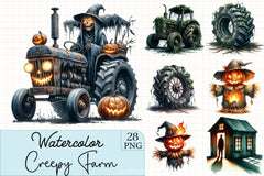 Creepy Halloween Farm Clipart Bundle - CraftNest - Digital Crafting and Art