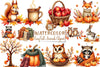 Cozy Fall Animals Clipart Bundle