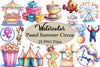 Pastel Summer Circus Clipart Bundle