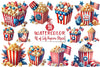 4th of July Popcorn Clipart Bundle