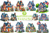 4th of July House Clipart Bundle