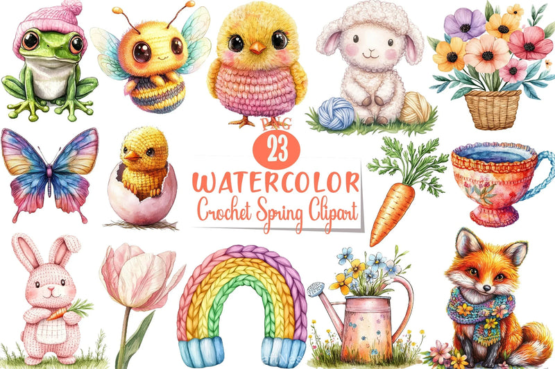 Crochet Spring Clipart Bundle - CraftNest - Digital Crafting and Art