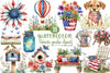 Patriotic Garden Clipart Bundle