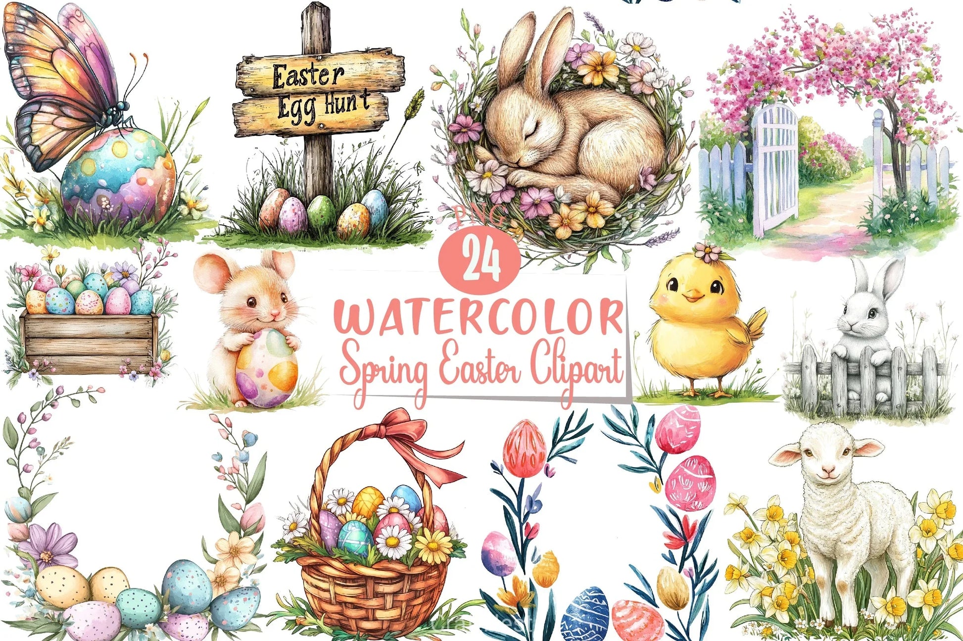 Spring Easter Clipart Bundle 1 - CraftNest - Digital Crafting and Art