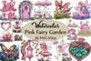 Pink Fairy Garden Clipart Bundle