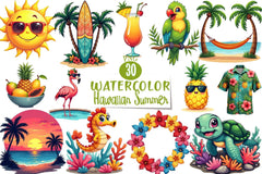 Hawaiian Summer Clipart Bundle 1 - CraftNest - Digital Crafting and Art