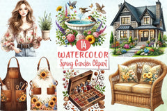 Spring Garden Clipart Bundle 1 - CraftNest - Digital Crafting and Art