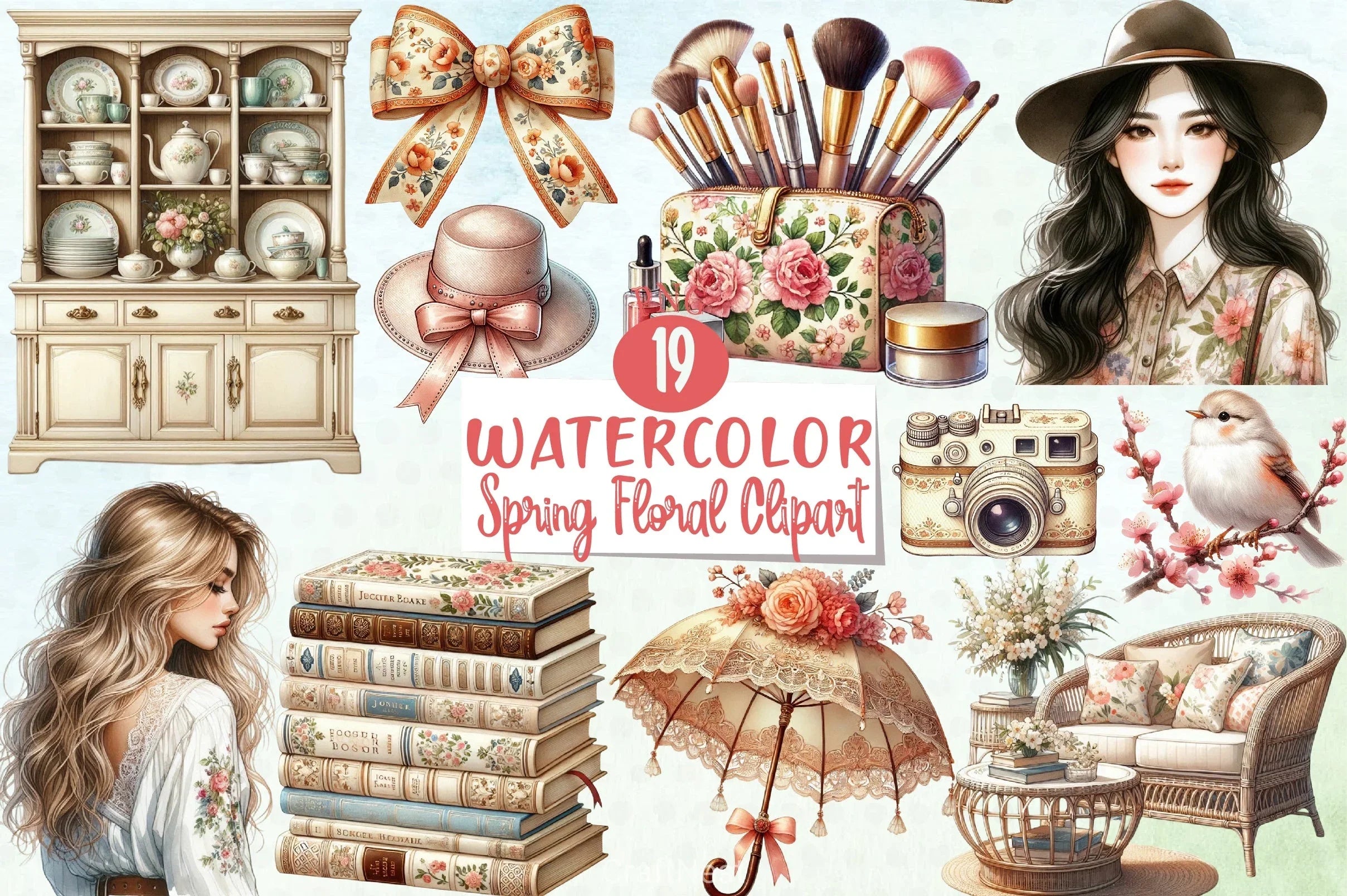 Spring Floral Clipart Bundle 6 - CraftNest - Digital Crafting and Art