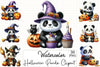 Halloween Panda Clipart Bundle