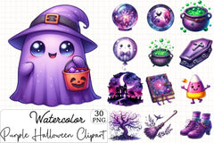 Purple Halloween Clipart Bundle - CraftNest - Digital Crafting and Art