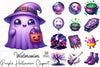 Purple Halloween Clipart Bundle