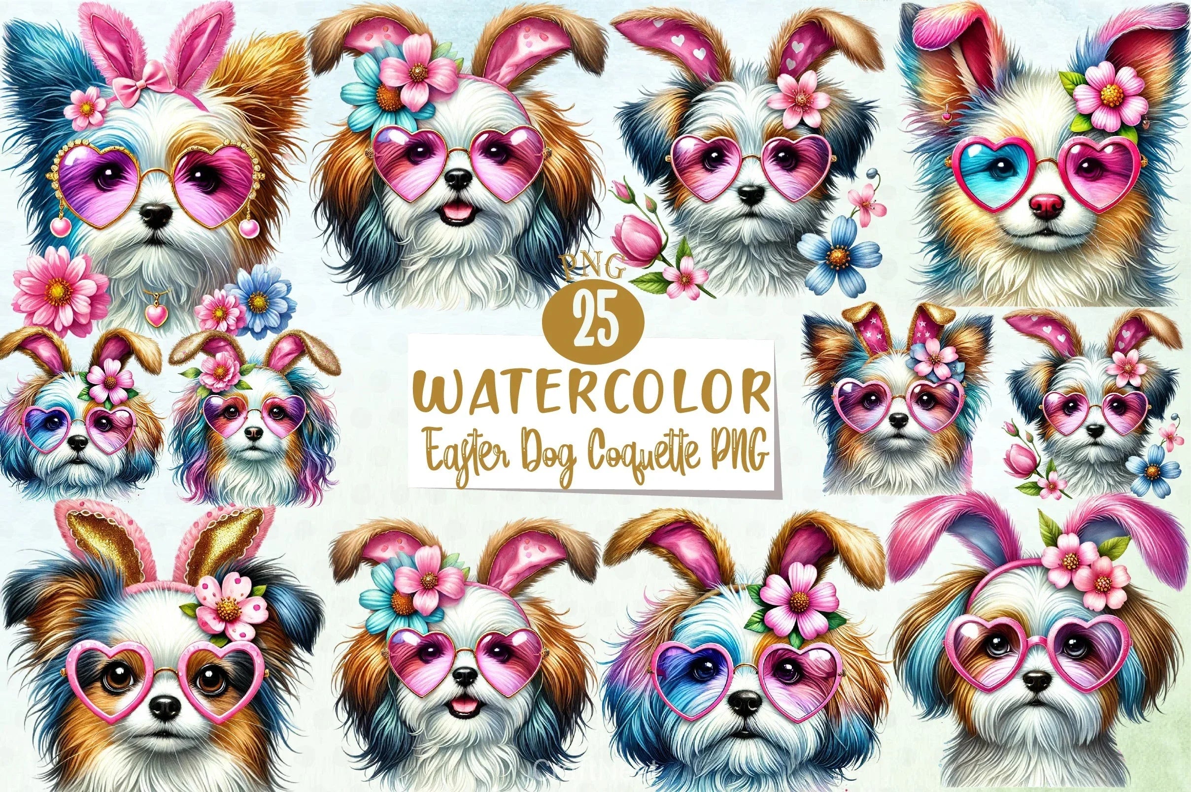 Easter Dog Clipart Bundle - CraftNest - Digital Crafting and Art