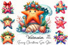 Funny Christmas Sea Star Clipart Bundle