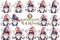 4th of July Gnomes Clipart Bundle 2 - CraftNest - Digital Crafting and Art