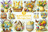 Yellow Easter Gingham Clipart Bundle