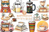 Boho Cafe Coffee Clipart Bundle
