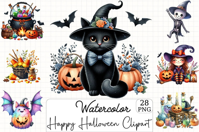 Happy Halloween Clipart Bundle 5 - CraftNest - Digital Crafting and Art