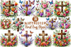 Floral Cross Clipart Bundle