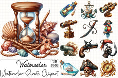 Pirate Clipart Bundle - CraftNest - Digital Crafting and Art