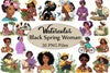 Black Spring Vintage Woman Clipart Bundle