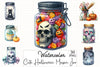Cute Halloween Mason Jar Clipart Bundle