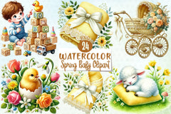 Spring Baby Clipart Bundle - CraftNest - Digital Crafting and Art