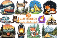 Camping Clipart Bundle 4 - CraftNest - Digital Crafting and Art