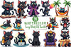 Funny Black Cat Clipart Bundle
