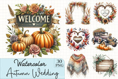 Autumn Wedding Clipart Bundle - CraftNest - Digital Crafting and Art