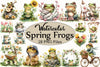 Spring Frogs Clipart Bundle