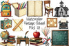 Vintage School Clipart Bundle