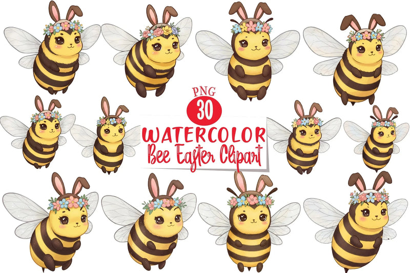 Bee Easter Clipart Bundle - CraftNest - Digital Crafting and Art