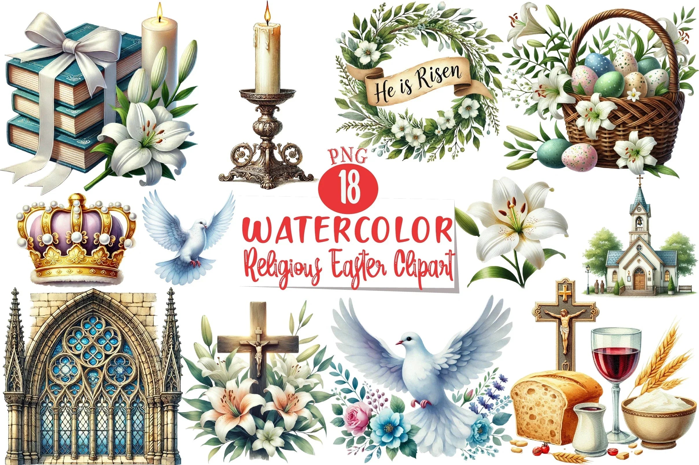 Religious Easter Clipart Bundle 1 - CraftNest - Digital Crafting and Art