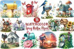 Spring Mailbox Clipart Bundle - CraftNest - Digital Crafting and Art