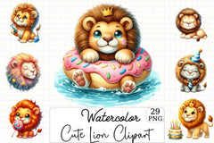 Cute Lion Clipart Bundle 2 - CraftNest - Digital Crafting and Art