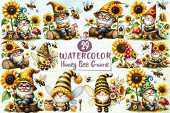 Honey Bee Gnome Clipart Bundle - CraftNest - Digital Crafting and Art