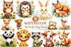 Cute Animals & Daisy Flowers Clipart Bundle