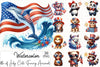 4th of July Funny Animals Clipart Bundle