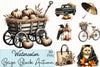 Beige & Black Autumn Clipart Bundle
