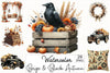 Beige & Black Autumn Clipart Bundle