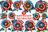 Patriotic Sunflowers Clipart Bundle