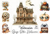 Beige Retro Halloween Clipart Bundle