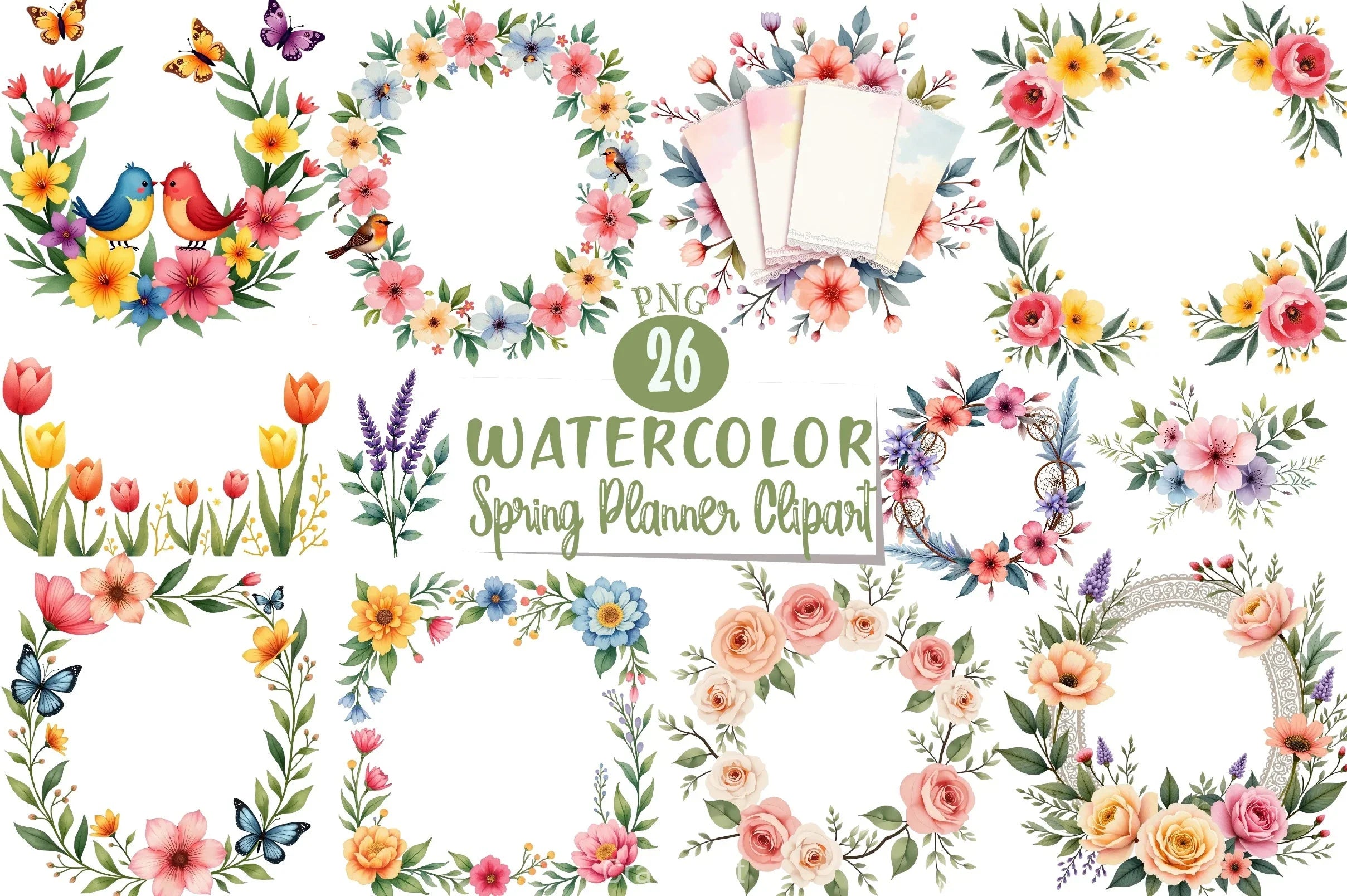 Spring Planner Clipart Bundle - CraftNest - Digital Crafting and Art