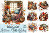 Autumn Fall Books Clipart Bundle