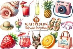Beach Clipart Bundle - CraftNest - Digital Crafting and Art